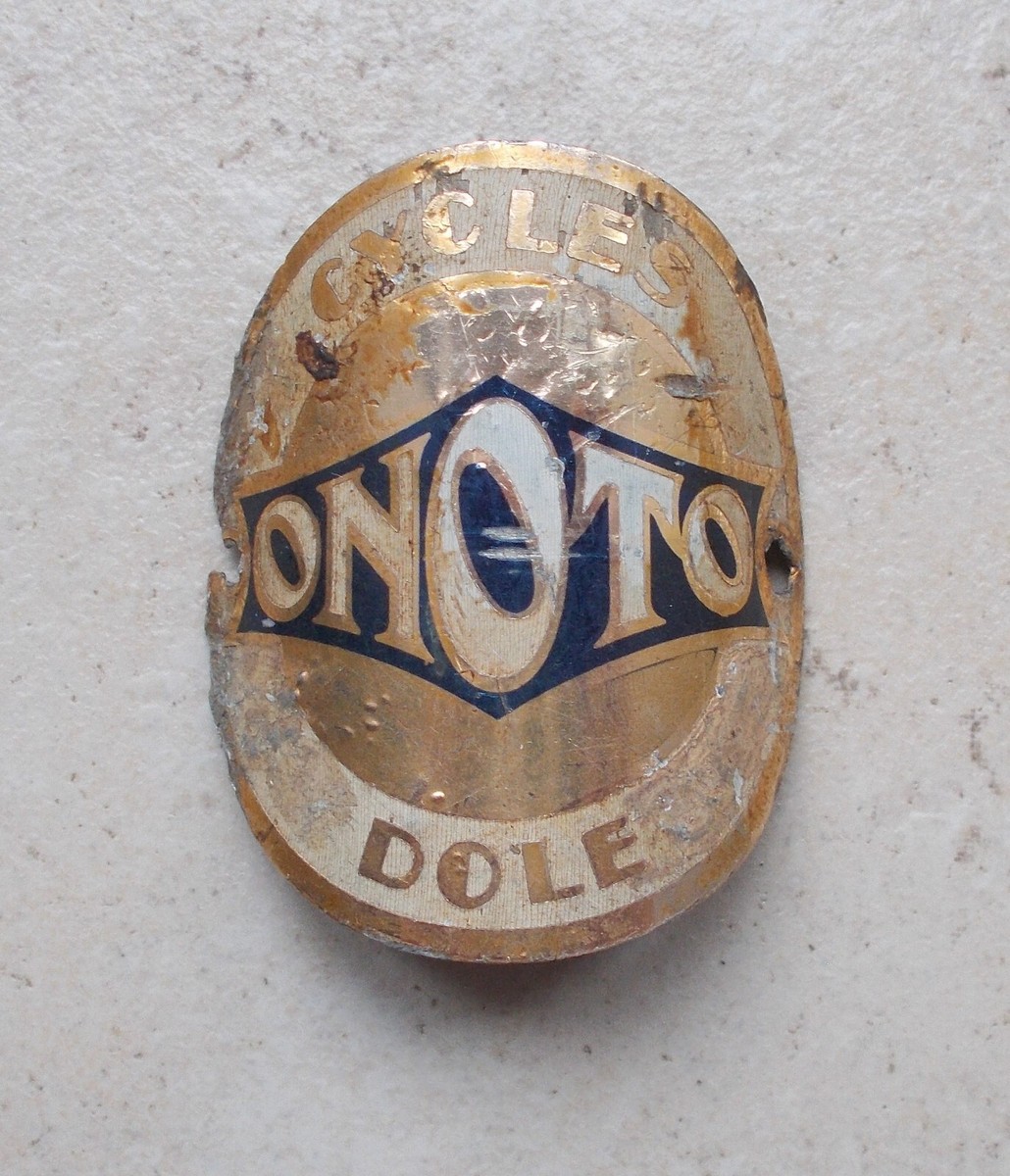 Plat De Cadre (head Badge) Vélo Ancien RHONSON, Fabriqué En France, Occasion