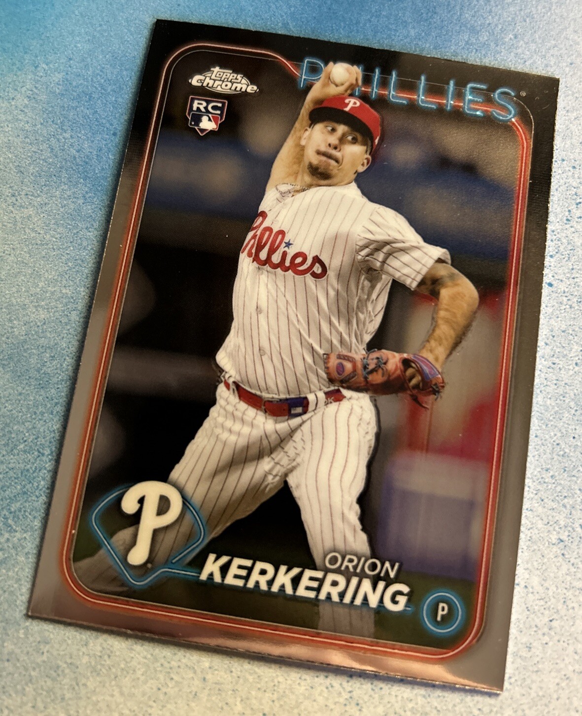 2024 Topps Chrome Baseball - Orion Kerkering - Philadelphia Phillies - RC - #180