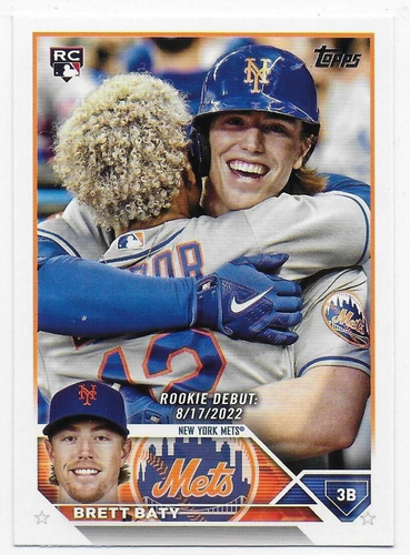 2023 Topps Update #US158 Brett Baty RC RD - New York Mets - 第 1/2 張圖片