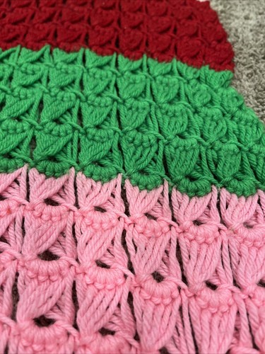 Vintage Handmade Afgan Blanket 44x75 Multi Color Throw Blanket - Picture 14 of 18