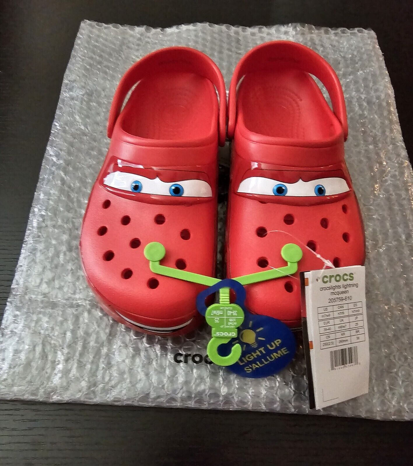 Lightning McQueen Crocs Clog Cars 4M, 5M, 6M, 7M, 8M, 9M, 10M, 11M