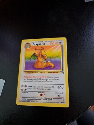 1995 dragonite pokemon card value 1995 Dragonite Pokemon Card