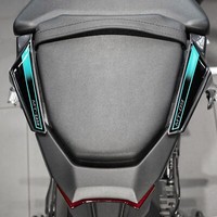 3D Gel Aufkleber Motorrad Griffe Shutz Kompatibel Mit Yamaha MT 09 2024 Cyan