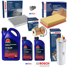 FOR VW TRANSPORTER 2.0 T30 TDI T5.1 MK5 2010-2015 FULL BOSCH SERVICE FILTER KIT