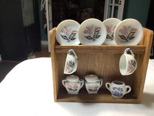 Made In Japan Miniature Tea Set In A Cupboard