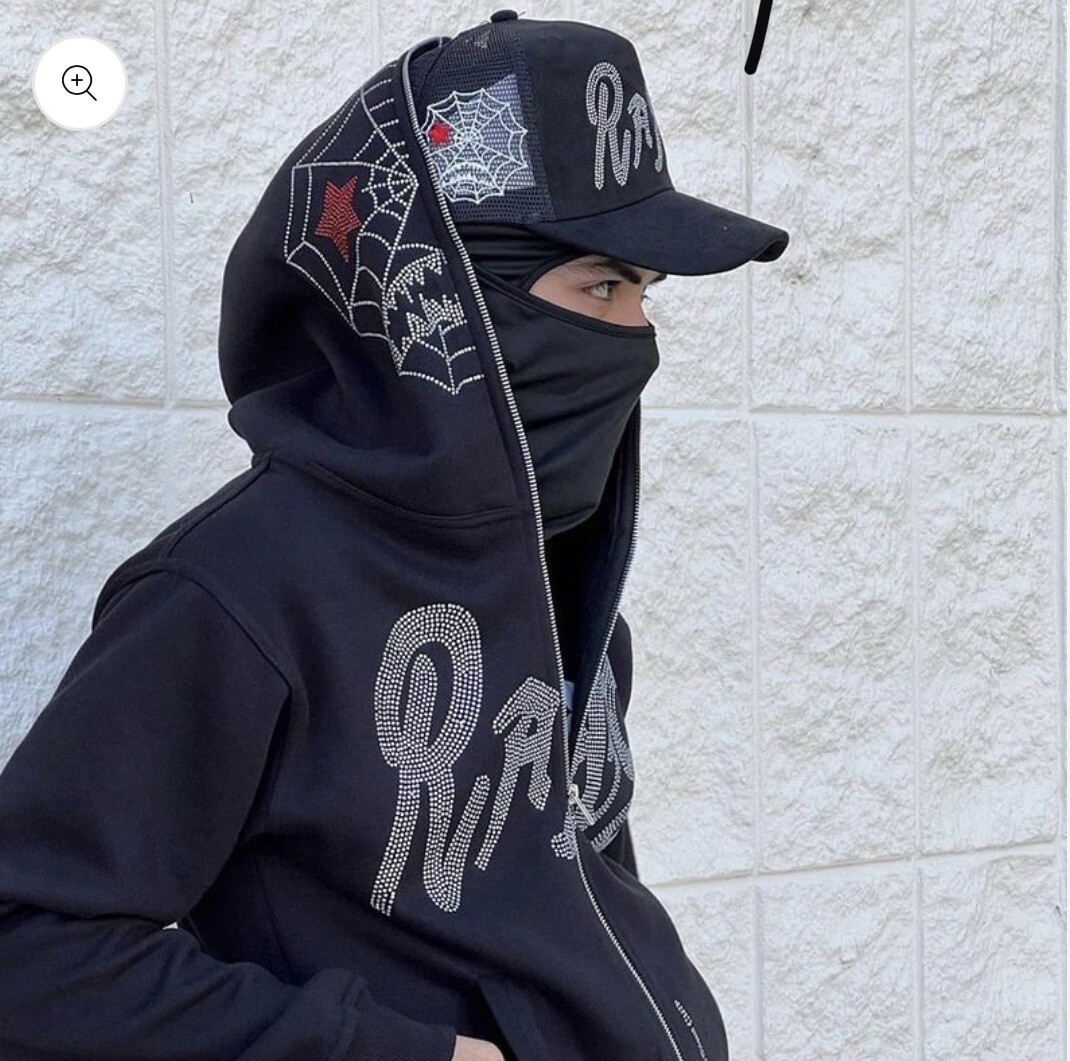 Y2k full zip up hoodie men | eBay