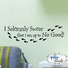 I Solemnly Swear I Am Up To No Good Footprints Vinyl Wall Decal HARRY POTTER