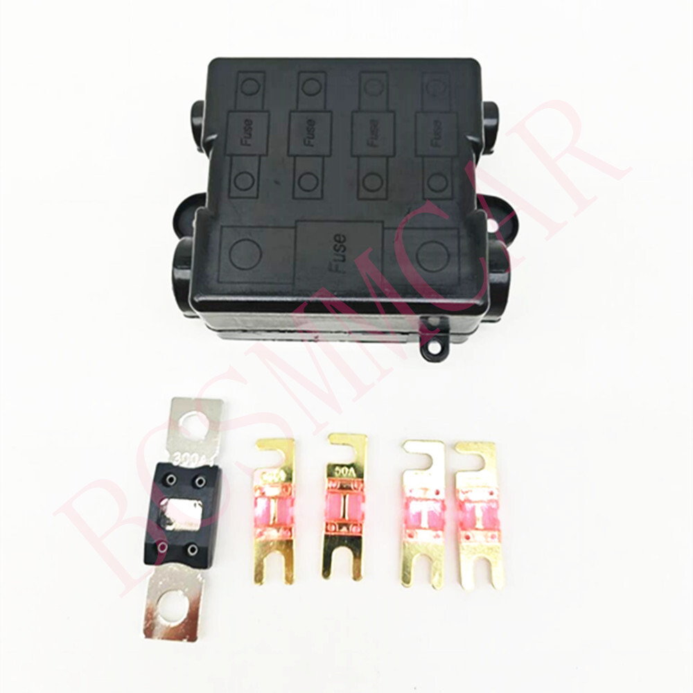 5-Way Fuse Box Car Marine Fuse Block Holder Indicator Waterproof DC 32V 25A-500A