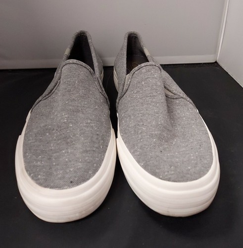 keds gray slip ons