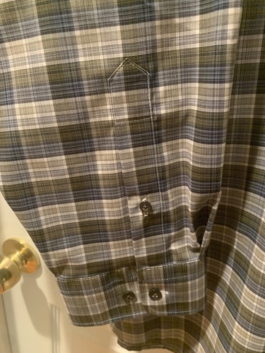 Jos A Bank Sport Shirt 2X Traditional Fit Olive Green Blue Gray Plaid New NWT - Picture 10 of 17