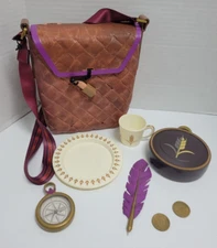 Disney Store Frozen 2 Anna Travel Bag Satchel Hard Plastic Purse w/Accessories