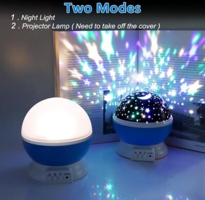 Rotating LED Galaxy Starry Night Light Projector Star Sky Moon Lamp