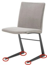 4 pieds vissant screw-on chair glides pour chaises BoConcept Mariposa