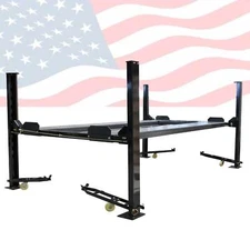 XK P-407A 8000 LB 4-Post Heavy Duty Portable Storage Car Lift Auto Hoist Movable