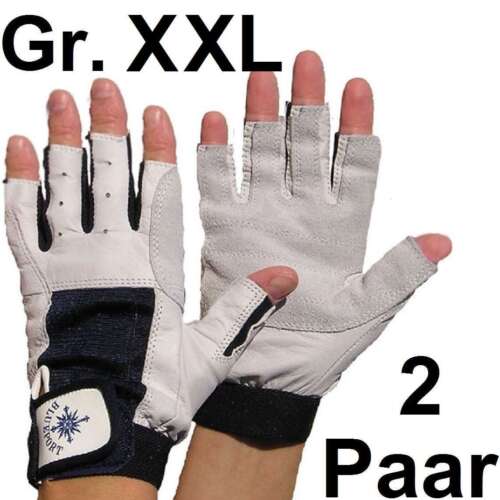 2x Ziegenleder Handschuhe XXL / 11 oh. Finger Rigginghandschuhe Roadiehandschuhe - Afbeelding 1 van 11