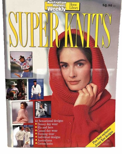 SUPER KNITS Australian Womens' Weekly Knitting Patterns Jenny Kee Designs 1980s