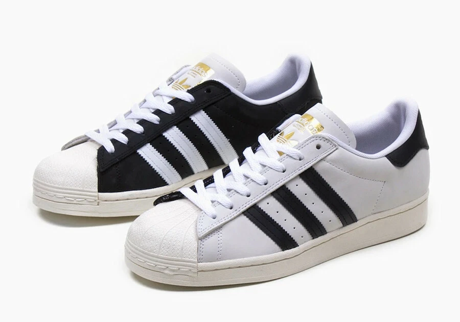 New Adidas Originals Superstar Athletic Casual Split Cloud White-Black SZS | eBay