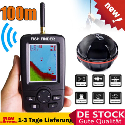 100M Clever Funk Fischfinder Sonar Detektor mit Dot Matrix Echolot Fishfinder DE