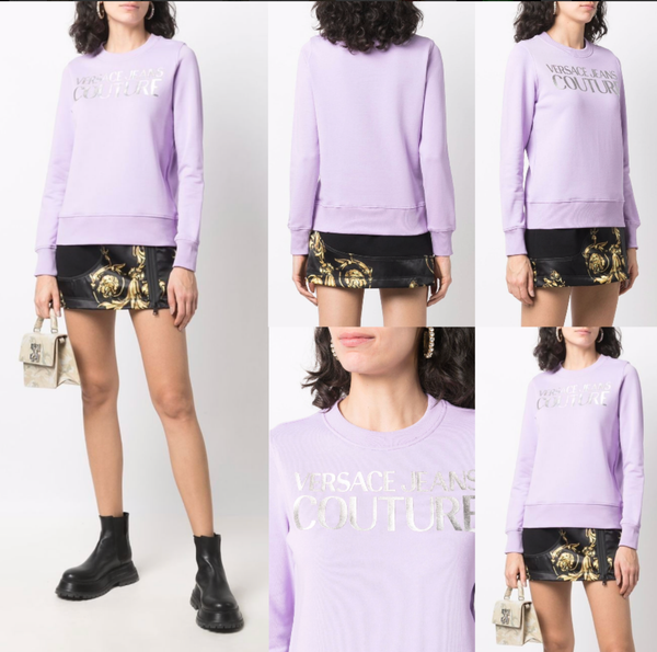 Versace Jeans Couture Kapuzen-Sweatshirt Foil Logo Hoodie Pullover Sweater L-image