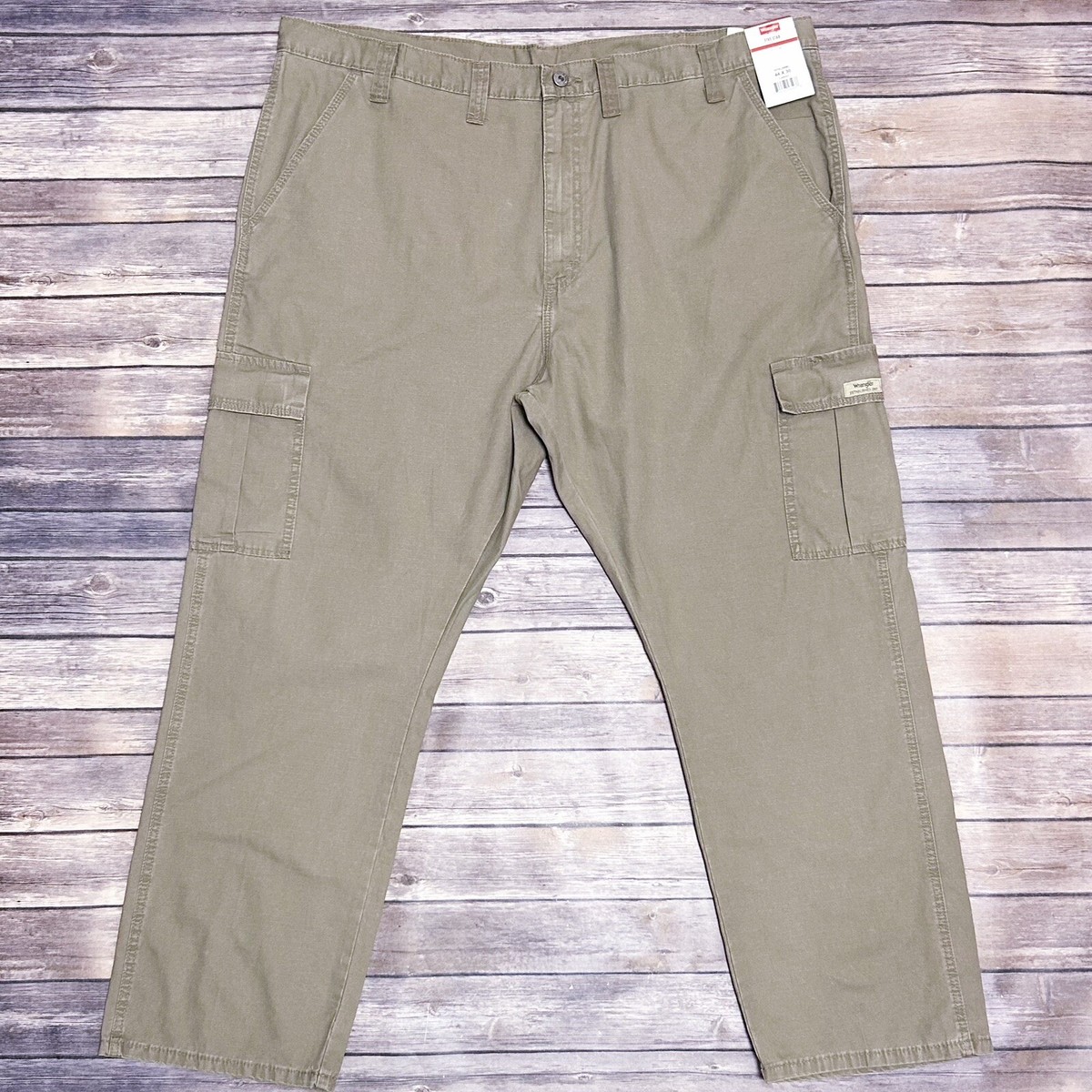 Wrangler Legacy Relaxed Fit Cargo Ripstop Khaki Brown Cotton Pants