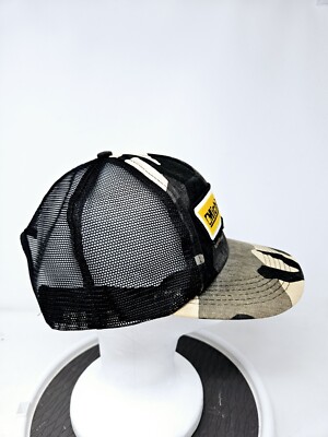 80“-90s“ CAT TRUCKER MESH CAP used USA製 Vintage Caterpillar Cat Michigan Camo Mesh Trucker Hat USA