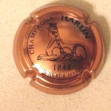 Capsule de champagne HARLIN Lettres pleines (8. cuivre et noir)