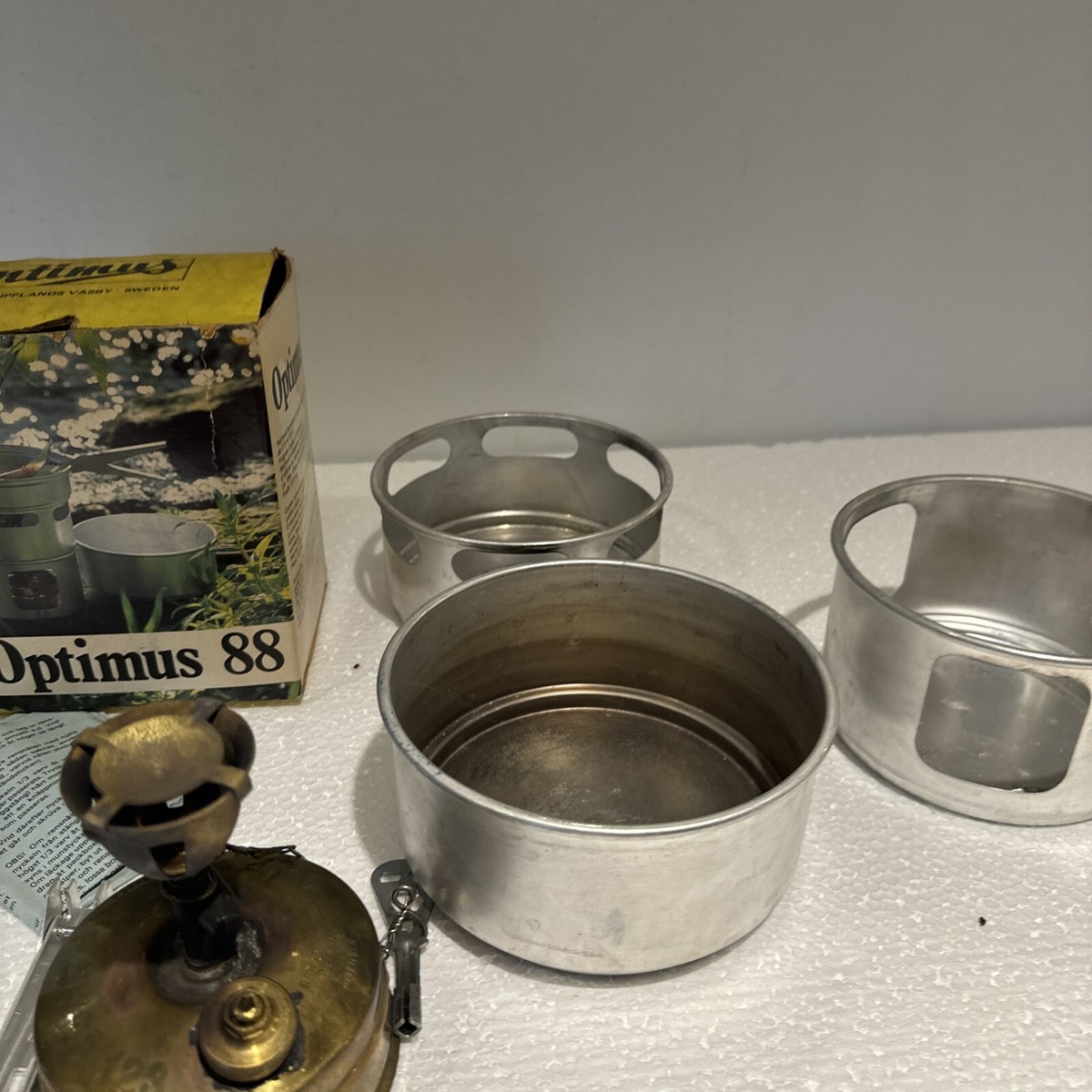 Optimus 88 Svea 123 Gas Camp Stove Cook Set • Backpacking • Sweden