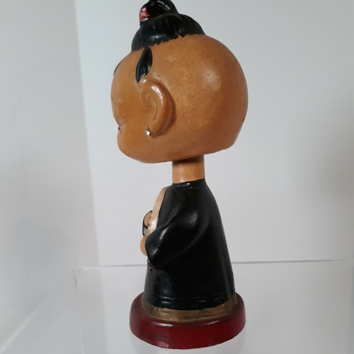 Geisha Nodder Wackelkopf mit Strass Augen Ohren Kokeshi Vintage 6" Japan - Bild 5 von 13
