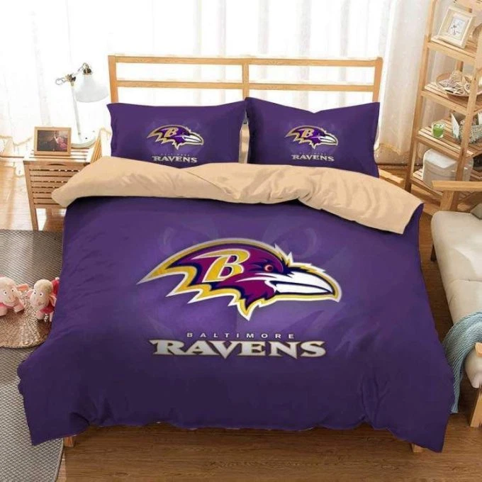 Baltimore Ravens Duvet Cover Bedding Set Gift for Fans Duvet Cover Set