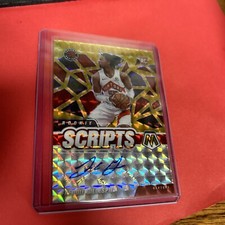 Freddie Gillespie 2020-21 Panini Mosaic Rookie Scripts Gold RC Auto RAPTORS