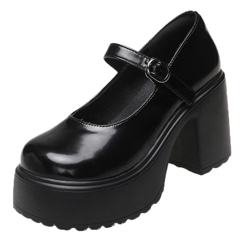 Chunky Platform Mary Jane Shoes High Heels Pumps New Sweet Thick Heel Party Shoe - Bild 6 von 19