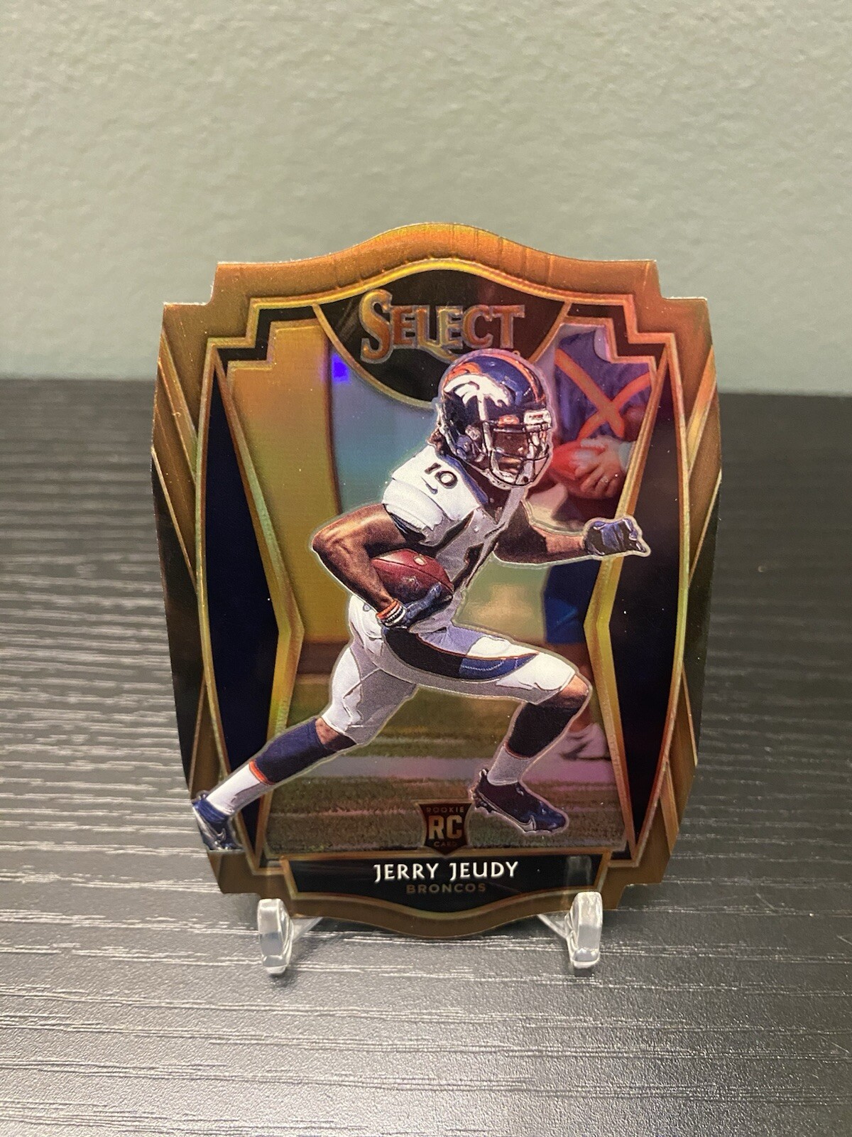 2020 Panini Select Premier Level Copper Prizm Die-Cut #156 Jerry Jeudy /355 (RC)