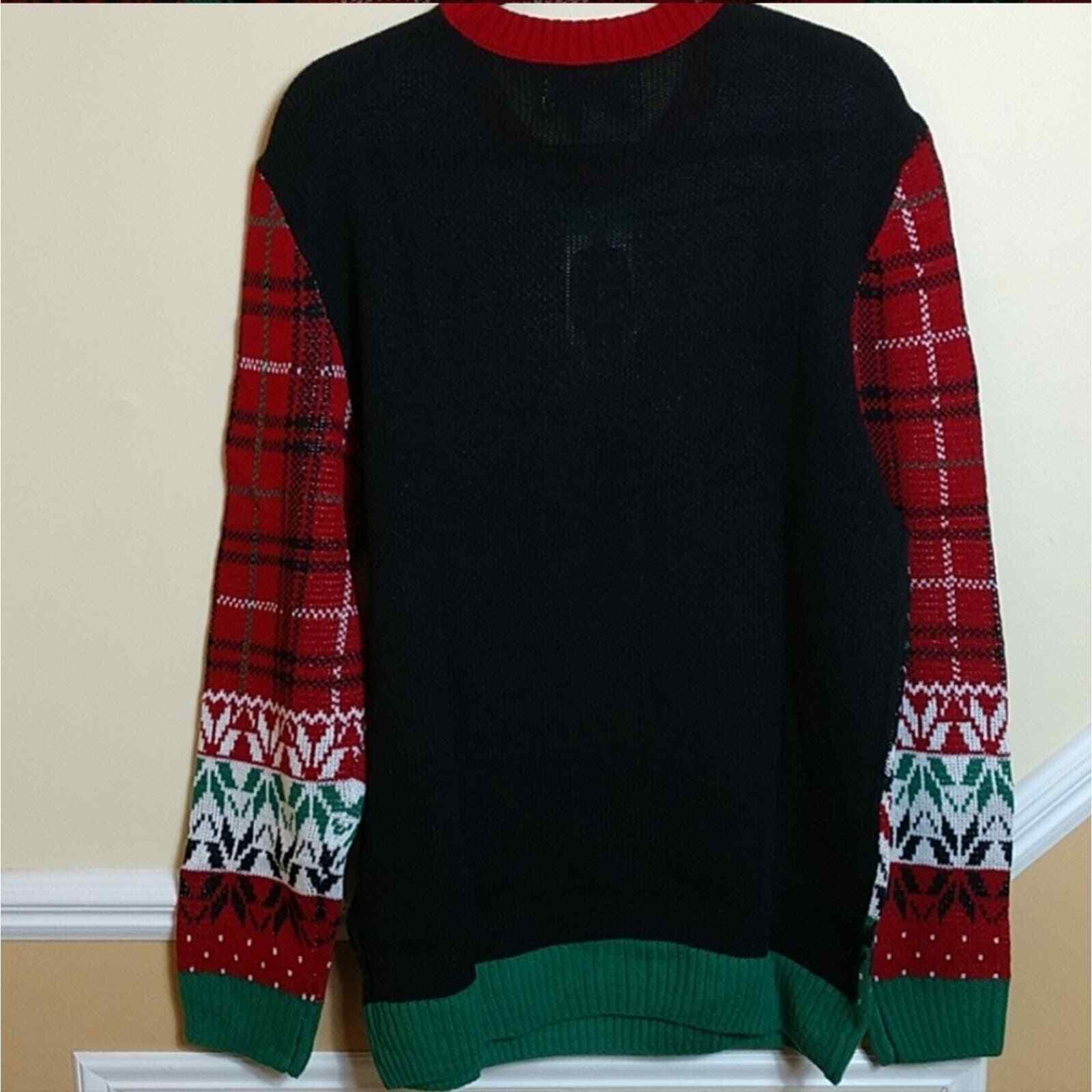 NWT Men's Ugly Holiday Sweater "Let it Glow" Deer with Christmas Lights