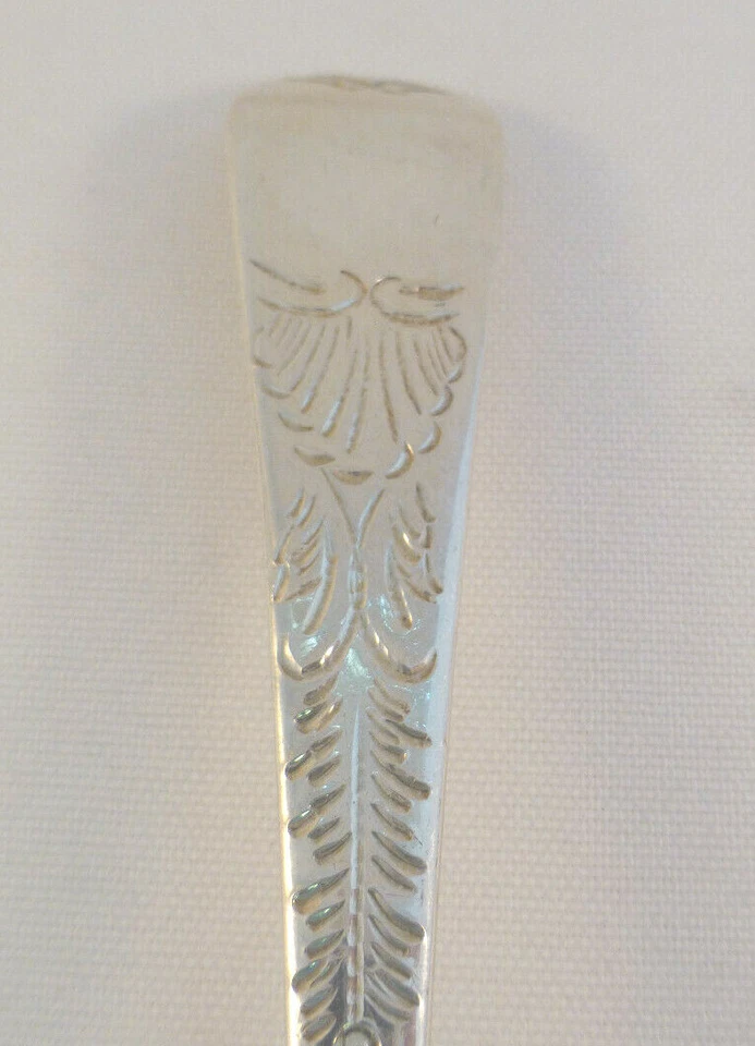 Cuchara para servir georgiana 1807 Londres, Inglaterra Sterling decorada-8 5/8" Foto 2 de 4