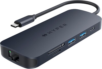 HyperDrive Next 8 Port USB C Hub for Mac, PC, and Chromebook with 4K60Hz HDMI