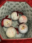 Vintage 12 Days of Christmas Sugar Ball Ornaments in Decorative Hexagon Box — photo 4
