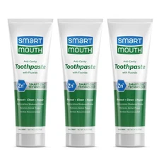 SmartMouth Premium Zinc Ion Toothpaste, Cavity Help, Mild Mint, 6 oz, 3 Pack