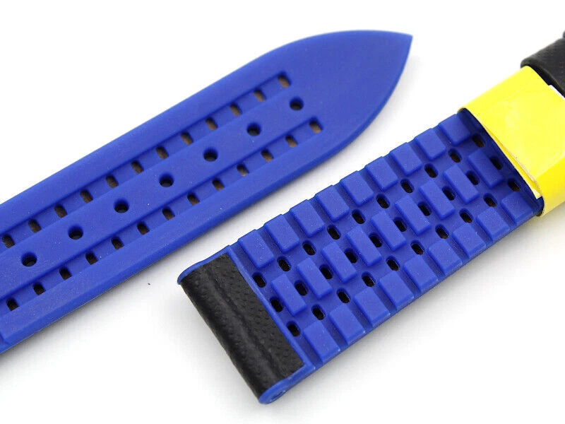 Morellato Waterproof Black And Blue Silicone Watch Band Unisex New - Image 4 of 4