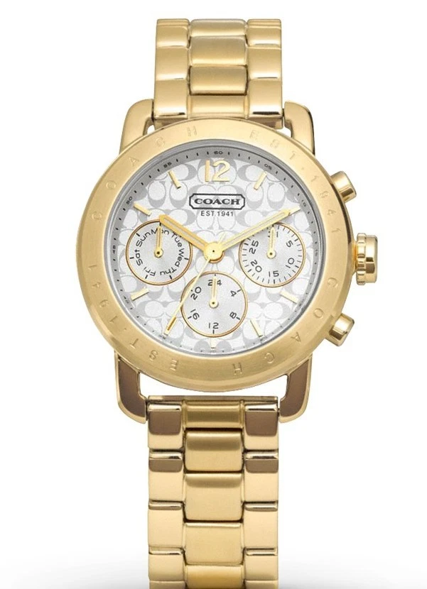 Coach Women s Stainless Steel Mini Gold Tone Legacy Sport Watch 14501838