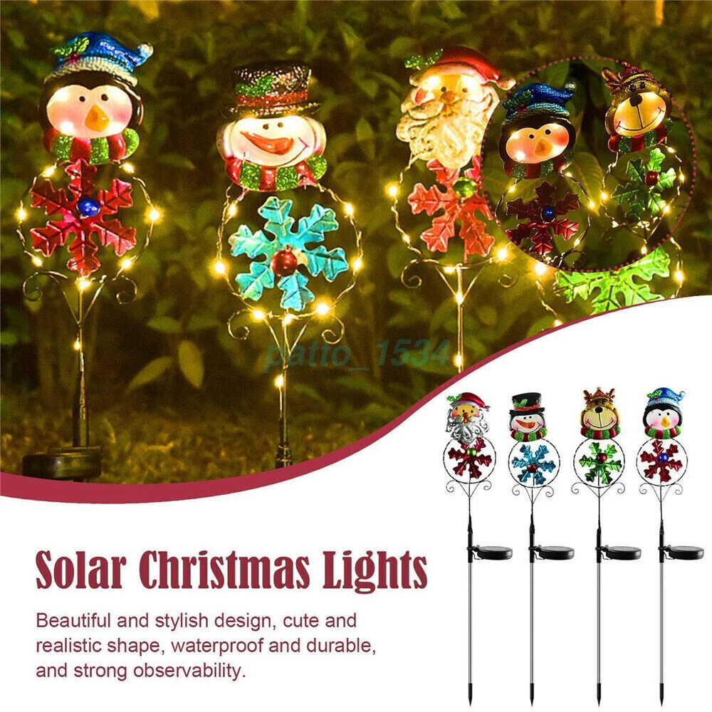 Battery operated outdoor christmas stake lights deals