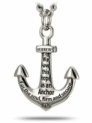 Women's Small Anchor Necklace-Hebrews 6:19 - Picture 5 of 7