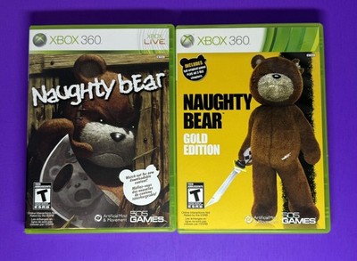 Naughty Bear  & Naughty Bear Gold Edition Xbox 360 CIB Tested
