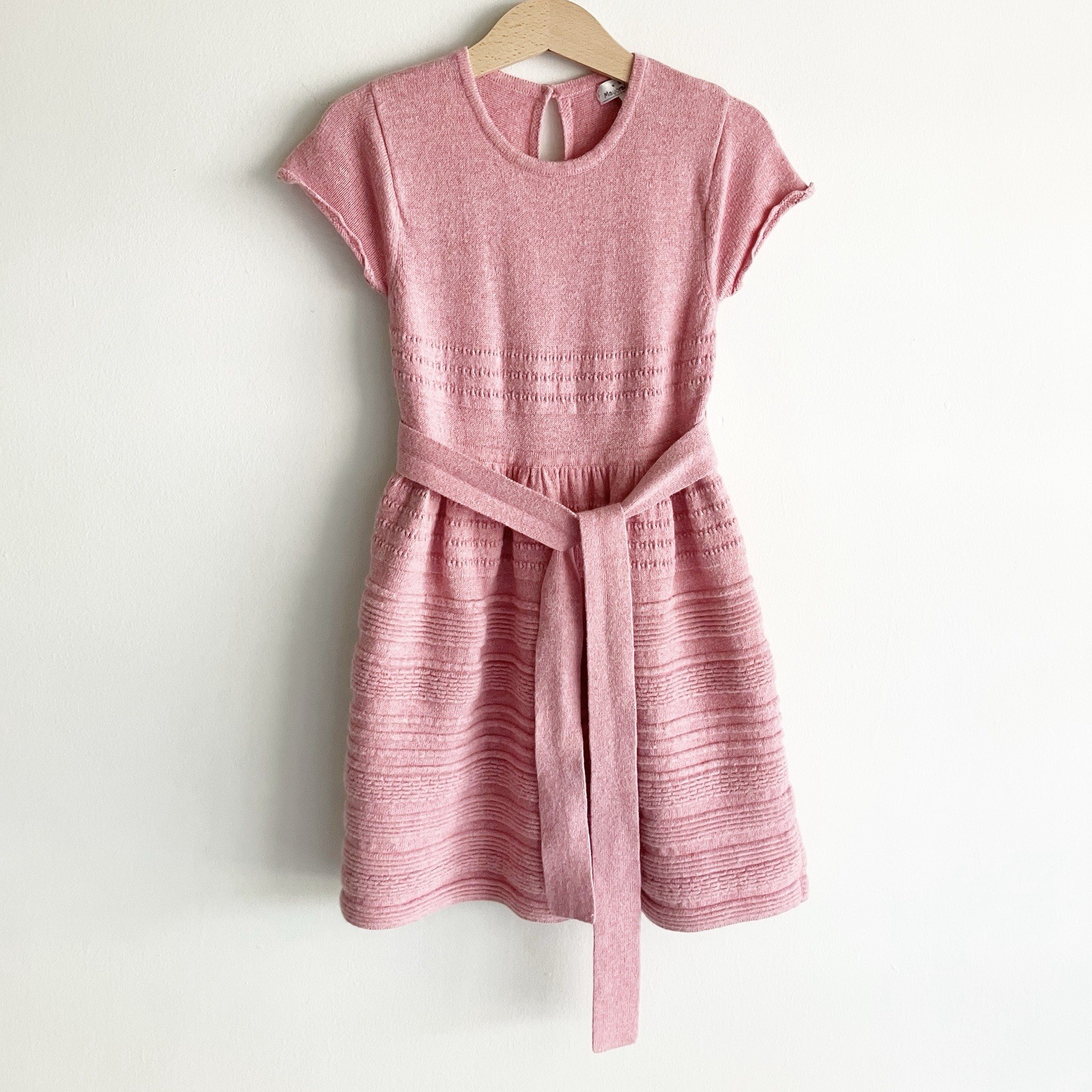 Vestido Suéter Mayoral Chic Niñas Talla 4 104 cm Rosa Rosa Rayas Manga Corta