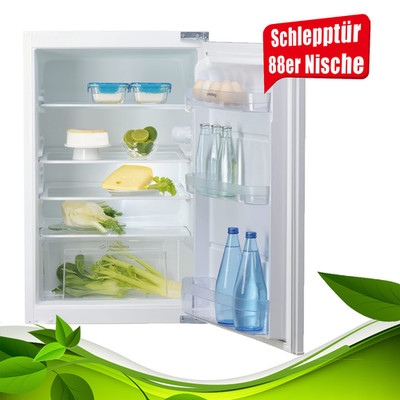 Privileg Einbau Kühlschrank 126l 88cm Nische leise LED Vollkühlschrank 4 Ablagen