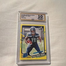 2023 Panini Donruss Jaxon Smith-Njigba #390 Yellow Press Proof Seahawks