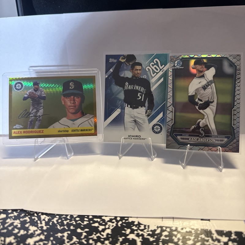 2026 Bowman Chrome Reptilian Kade Anderson Seattle Mariners, Ichiro, Rodriguez