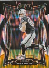 2024 Panini Select Brock Bowers Black Gold Prizm SP RC Las Vegas Raiders