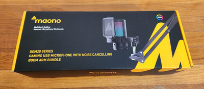 Maono Gamerwave DGM20S USB Microphone Gaming Mic Condenser Noise Canceling Black