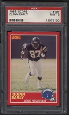 1989 Score QUINN EARLY PSA 9 Mint Graded Rookie Card #191 RC San Diego Chargers. rookie card picture