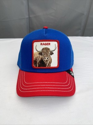 Goorin Bros The Farm Rager Bison Royal Blue/Red Trucker Hat - New
